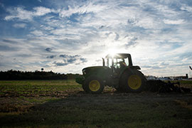 tractor in the field